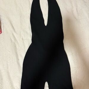 Kids Black One-Piece Halter Romper